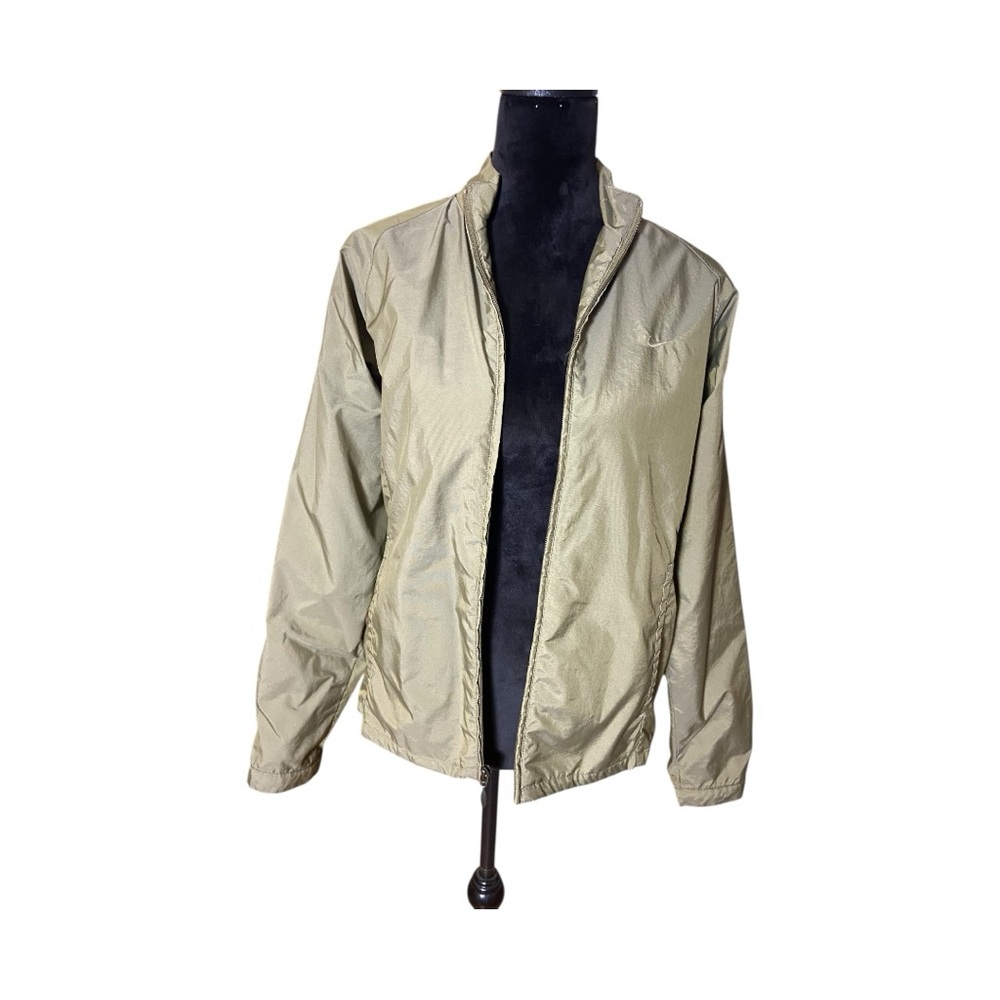 Nike Lightweight Windbreaker Jacket - Women’s Medium - Beige/Khaki